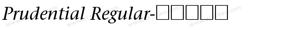Prudential Regular字体转换